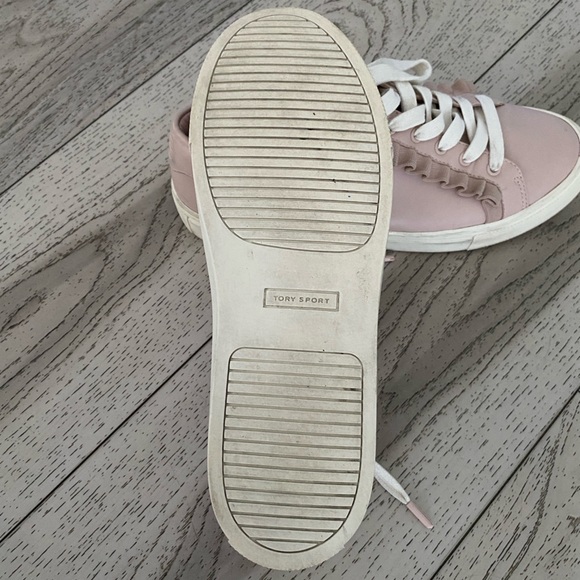 Tory Sport Ruffle Sneakers by Tory Burch In Cotton Pink / Snow White - Picture 9 of 12